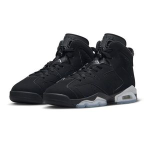 AIR JORDAN 6 RETRO (GS) 5.5Y Black/Chrome